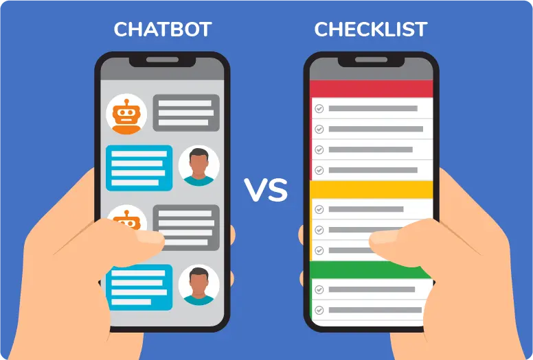 Chat Bot vs Lists Graphic